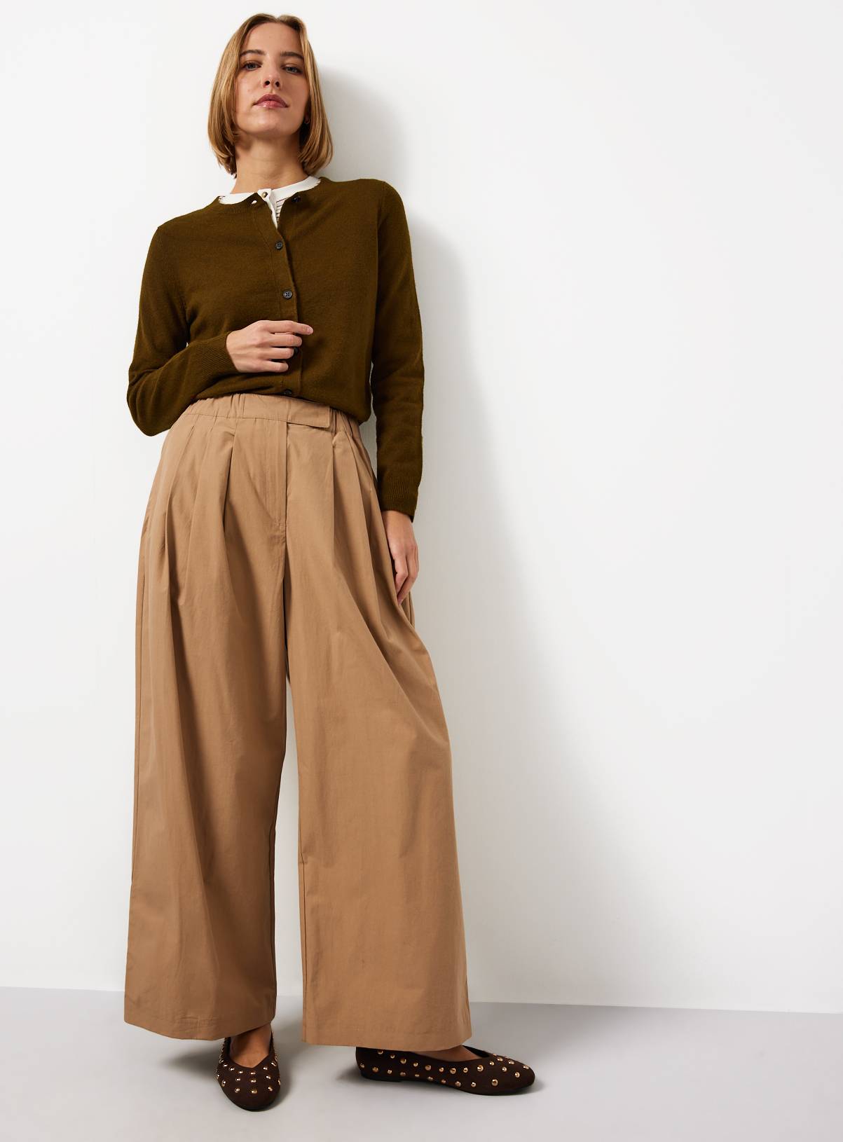 Dark Green Soft Knit Crew Neck Cardigan 24 - Image 2